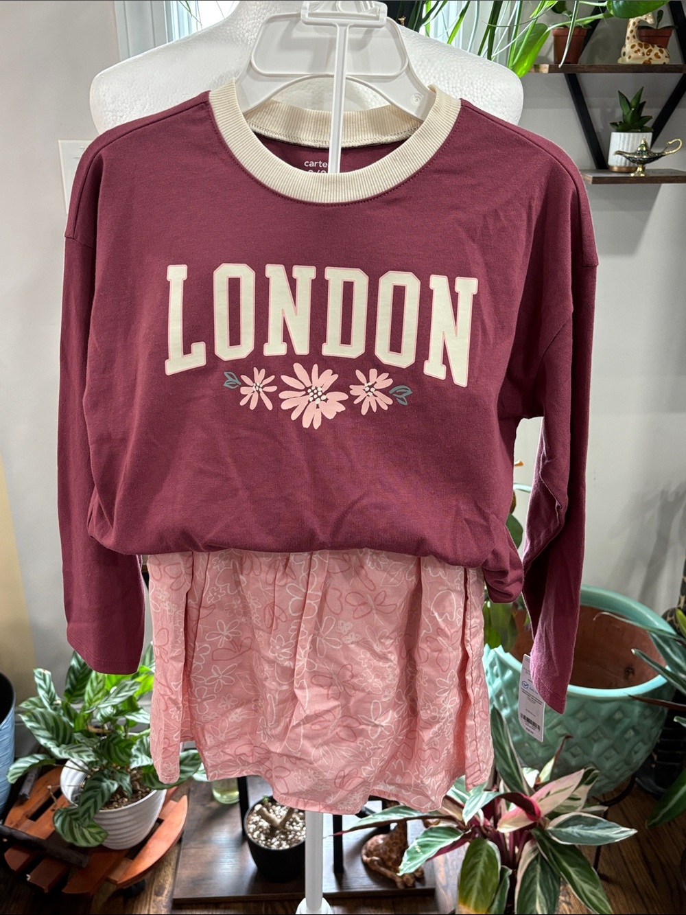Carter's Mauve Pink 'LONDON' 2 pc set size 8